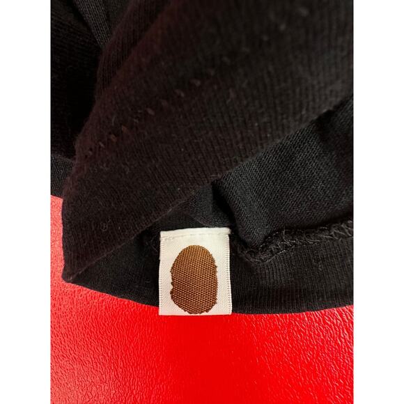 A Bathing Ape Authentic 0000. Black T Shirt Logo On Back Size S - Picture 8 of 14